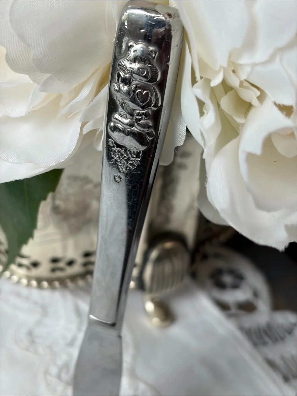 Vintage Care Bears silver stainless knife